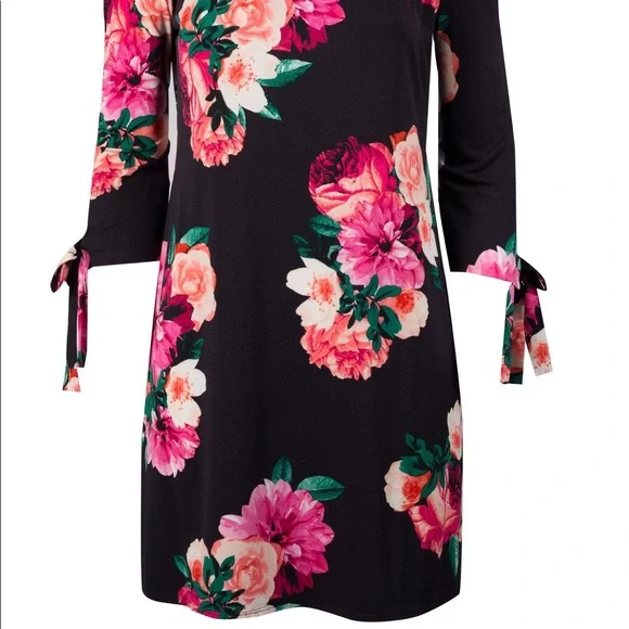 Eliza J Presidential Blue Day Floral Off Shoulder Sheath Dress 4 - Picture 2 of 9